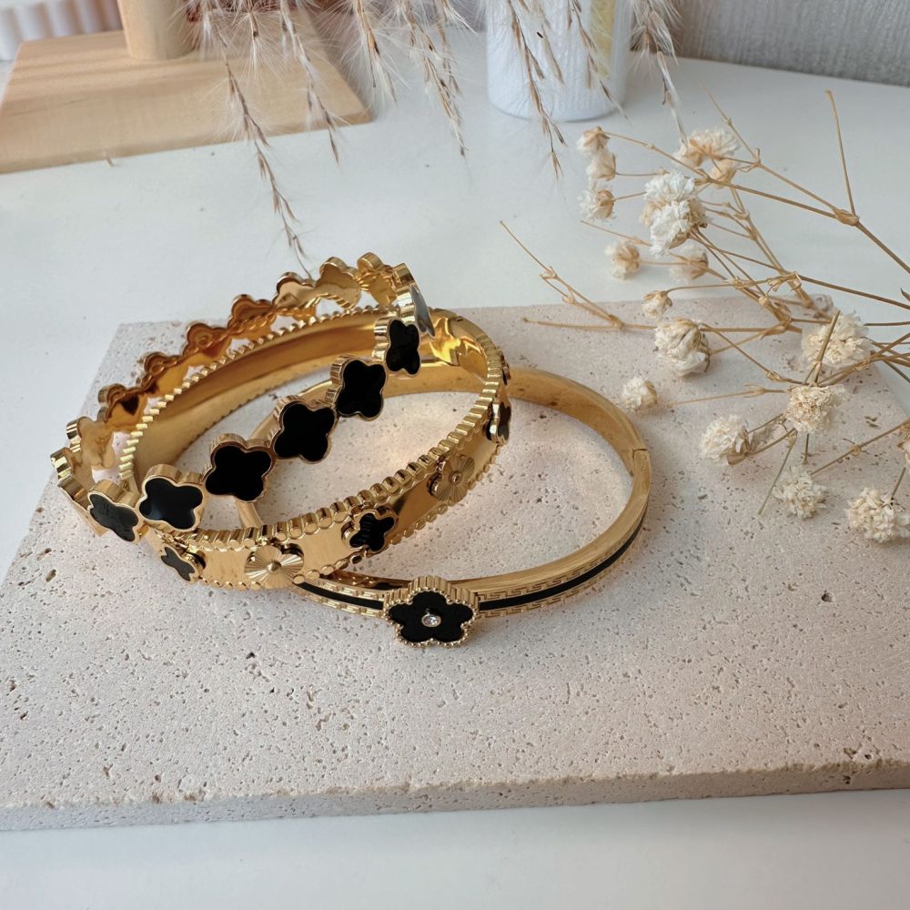 Noir Clover Bangle - Image 2