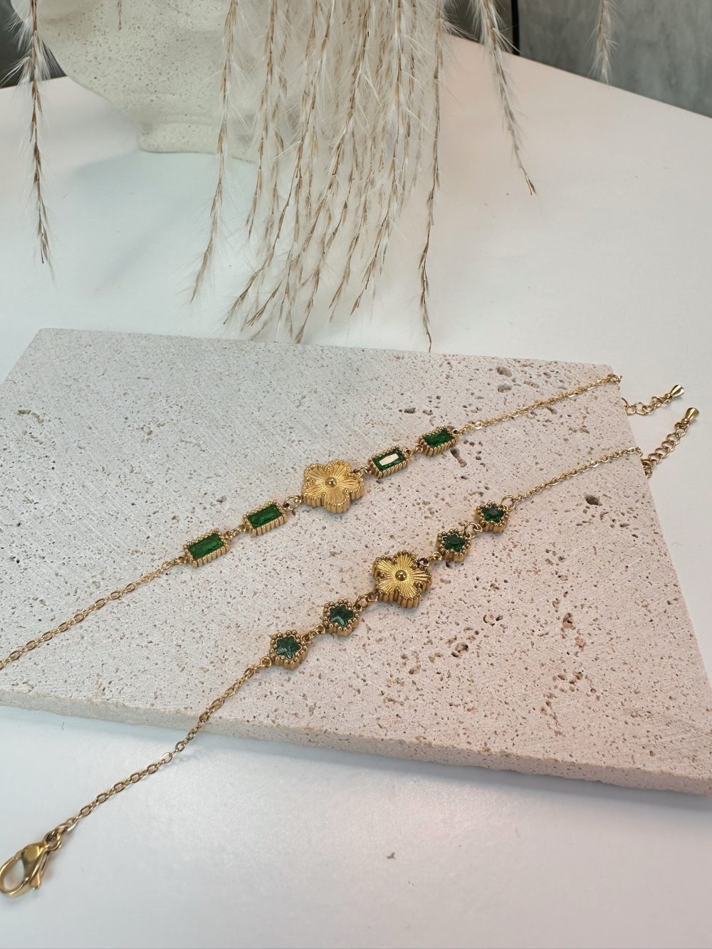 Emerald Clover Bracelet - Image 2